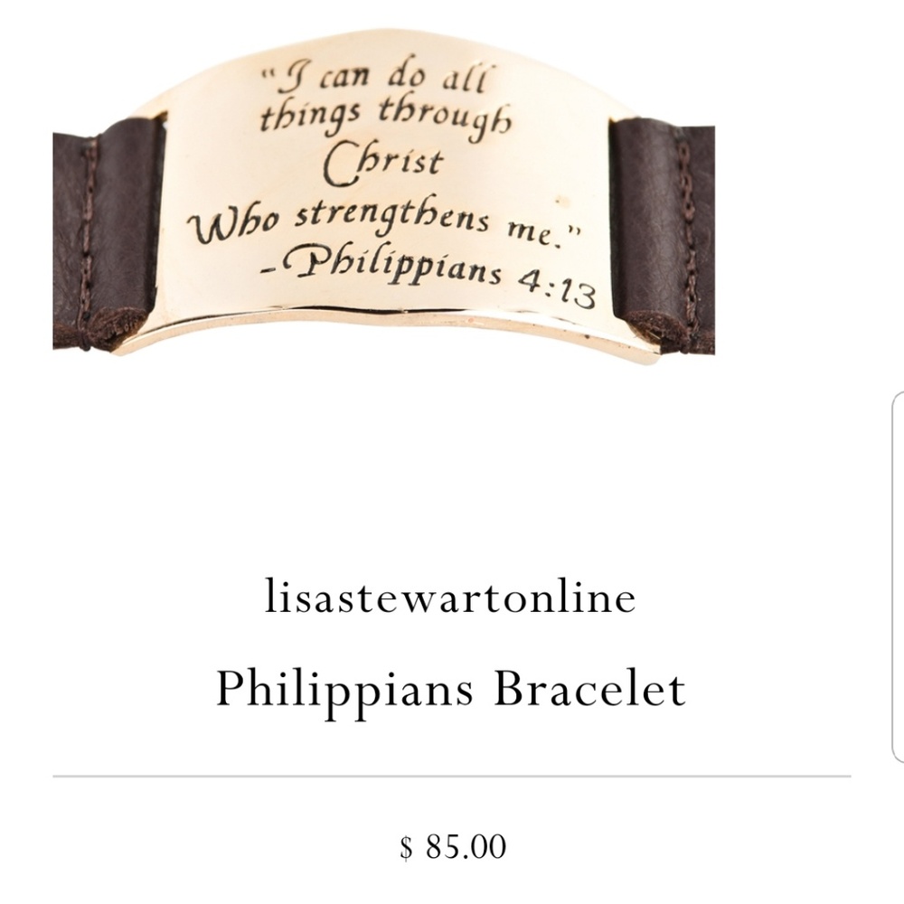 Lisa Stewart Philippians 4:13 Bracelet